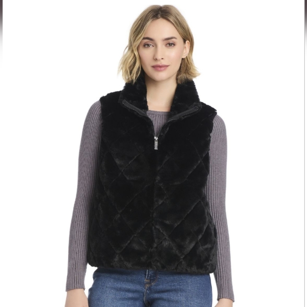 NWT Modern Supply By Sanctuary Faux Fur Vest - Picture 4 of 4